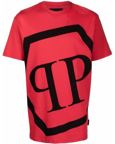 Philipp Plein Oversized Logo Print T-shirt - Red