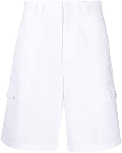 Prada Knee Length Cargo Shorts - White
