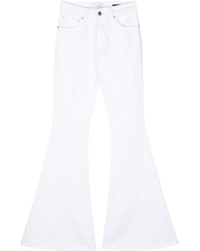 Haikure Mini-tag Flared Jeans - White