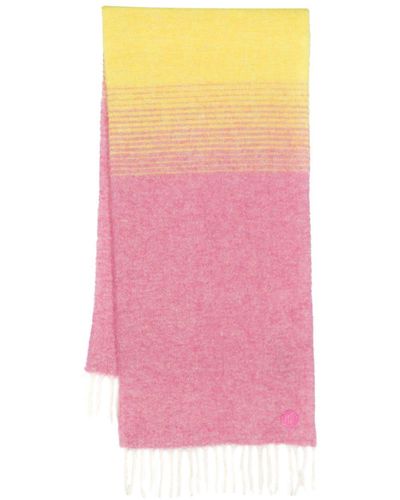Maje Schal mit Logo-Stickerei - Pink