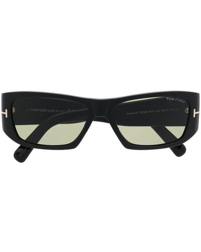 Tom Ford Zonnebril Met Rechthoekig Montuur - Zwart