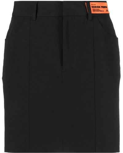 Heron Preston Logo Mini Skirt - Black