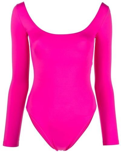 Balenciaga Long-sleeve Fitted Bodysuit - Pink