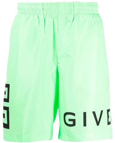 Givenchy Logo-print Swim Shorts - Green