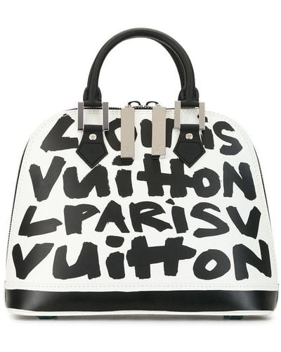 Louis Vuitton Alma Mm Graffiti Tote Bag - Black