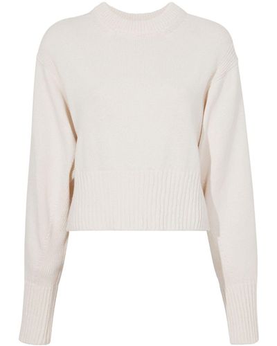 Proenza Schouler Cropped Cotton-blend Sweater - Natural