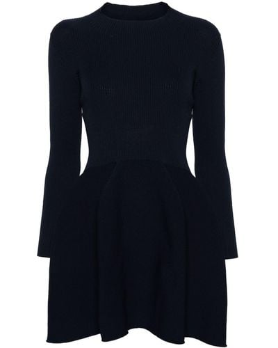 CFCL Peplum-hem Knitted Dress - Blue