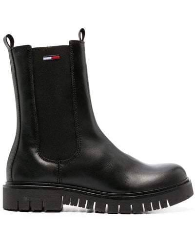 Tommy Hilfiger 30mm Chunky Chelsea Boots - Black