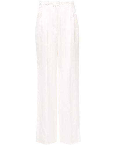 Gabriela Hearst Vargas High-waist Wide-leg Trousers - White