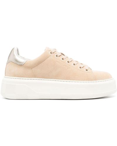 Woolrich Chunky Court Sneakers Met Plateauzool - Naturel