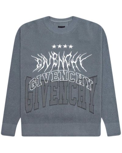 Givenchy ワッフルニット セーター - グレー