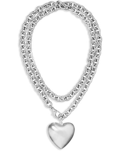 Roxanne Assoulin Big Heart & Soul Necklace - White