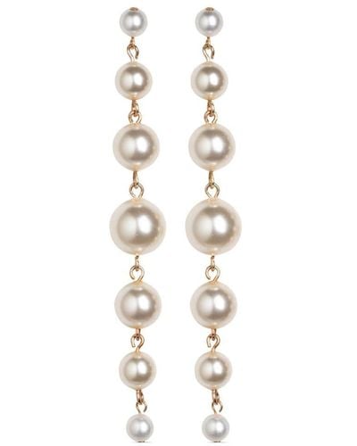 Jennifer Behr Pendientes Perlette con perla - Blanco