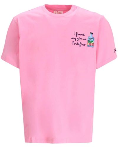 Mc2 Saint Barth Graphic-print cotton T-shirt - Pink