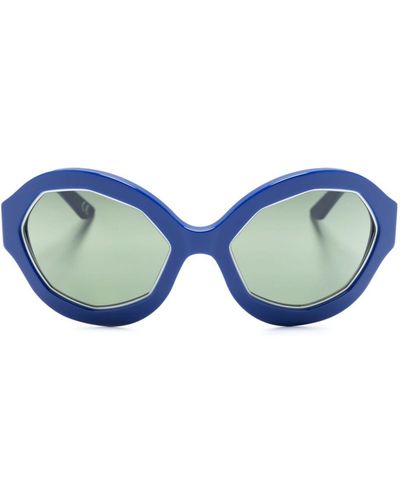Marni Cumulus Cloud Oval-frame Sunglasses - Blue