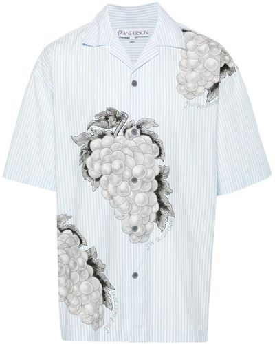 JW Anderson Hemd mit Trauben-Print - Weiß
