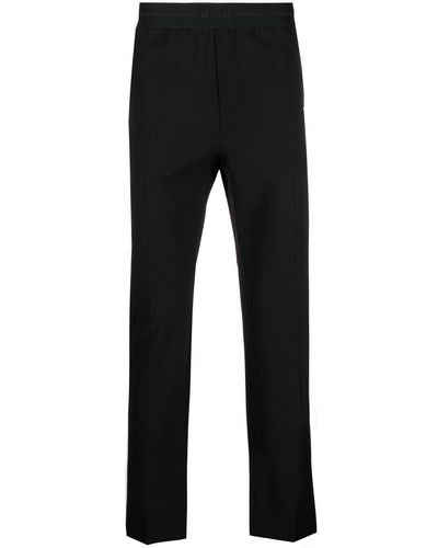 MSGM Pantaloni Slim Con Elastico Logo - Nero