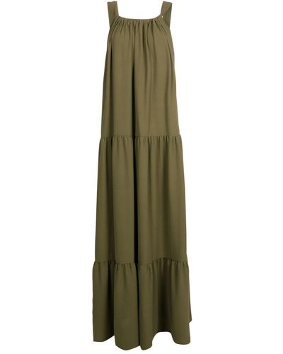 Olympiah Flow Tiered Maxi Dress - Green