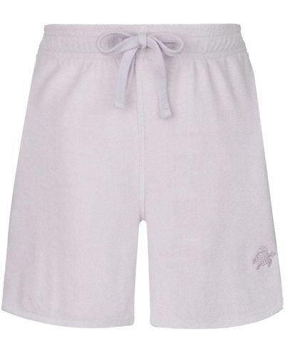 Vilebrequin Pantalones cortos con motivo bordado - Morado
