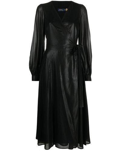 Polo Ralph Lauren Long-sleeve Wrap Dress - ブラック