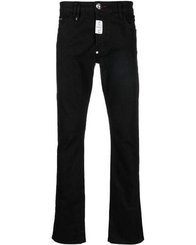 Philipp Plein Supreme Comfort Fit Hexagon Jeans - Black