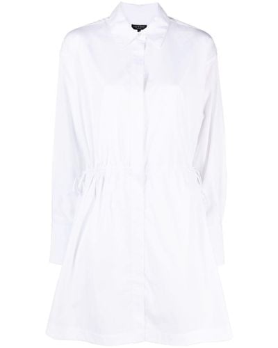 Rag & Bone Robe-chemise en coton à lien de resserrage - Blanc
