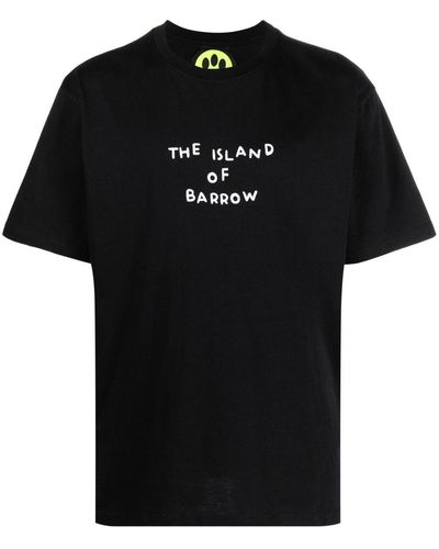 Barrow Slogan-print Short-sleeved T-shirt - Black