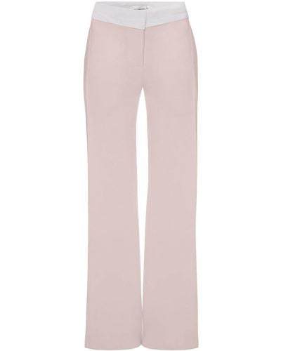 Victoria Beckham Side-panel Detail Flared Pants - Pink