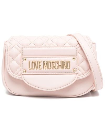 Love Moschino Umhängetasche mit Logo - Pink