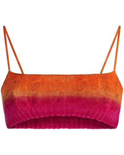 Etro Bralette mit Zopfmuster - Pink