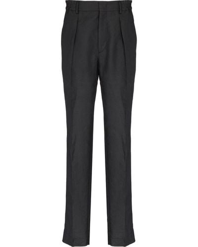 Fendi Pantalon de costume à taille haute - Noir