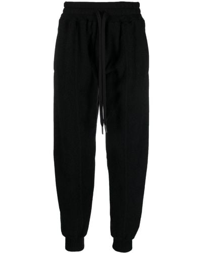 Andrea Ya'aqov Drawstring Cashmere Track Trousers - Black