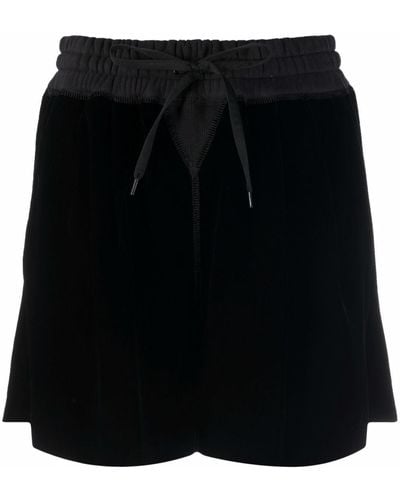 Miu Miu Pantalones cortos de talle alto - Negro