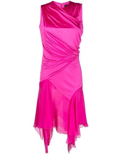 Versace Asymmetric Gathered Dress - Pink