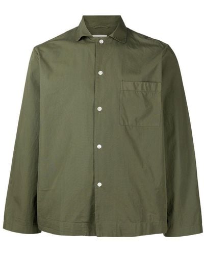 Tekla Organic Cotton Pajama Shirt - Green
