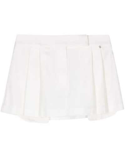 Nissa Low-rise Pleated Miniskirt - White
