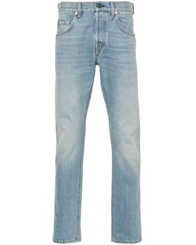 Gucci Straight-Leg-Jeans mit Horsebit-Detail - Blau