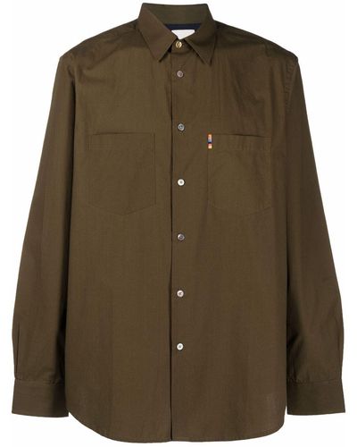 Paul Smith Long Sleeved Cotton Shirt - Green