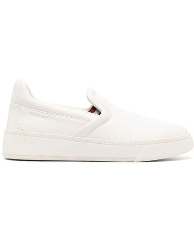 Bally Riley Leather Trainers - White