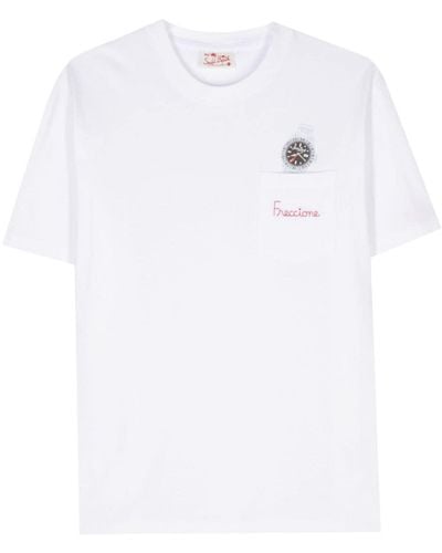Mc2 Saint Barth Austin Logo-embroidered T-shirt - ホワイト