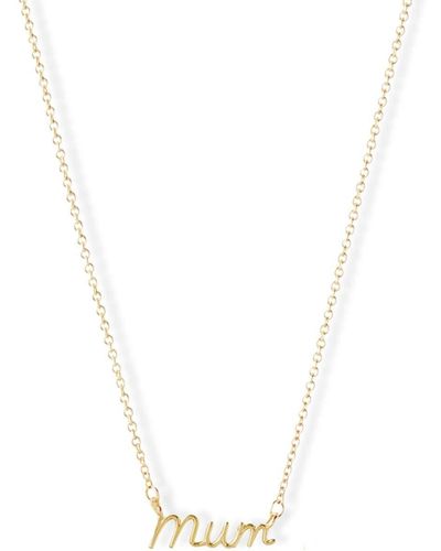 The Alkemistry 18kt Yellow Gold Baby Mum Necklace - White