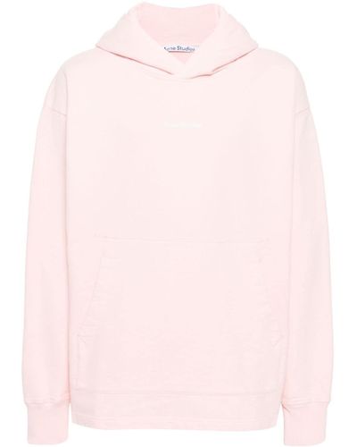 Acne Studios Katoenen Hoodie Met Logoprint - Roze