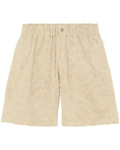 Versace Barocco-pattern Bermusa Shorts - Natural