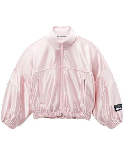 Alexander Wang Bomber Jacket With Applied Logo - Pink