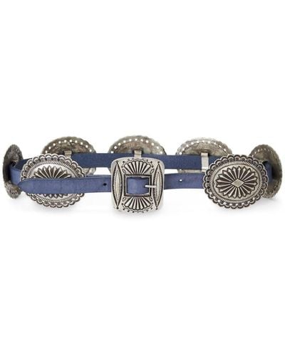 Polo Ralph Lauren Buckle-embellished Leather Belt - Blauw