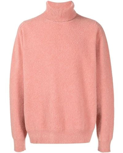 OAMC Roll-neck Knit Sweater - Pink