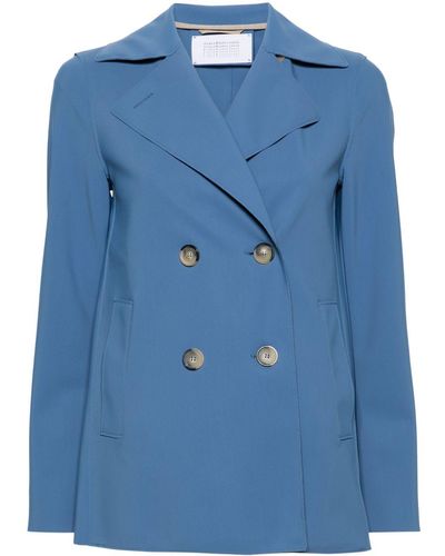 Harris Wharf London Notched-lapels Double-breasted Blazer - Blue