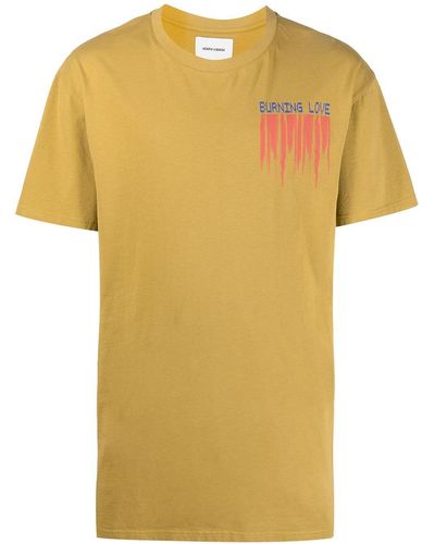 Henrik Vibskov Camiseta Burning Love - Amarillo