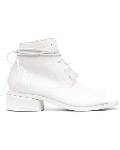 Marsèll Open-toe Leather Ankle Boots - White