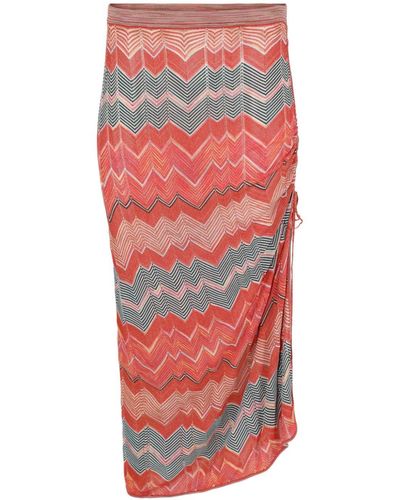 Ulla Johnson Leilani Chevron-knit Skirt - Red